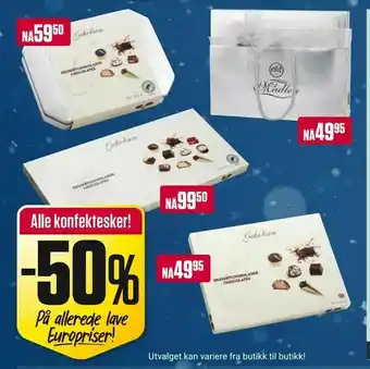 Europris Alle konfektesker! tilbud