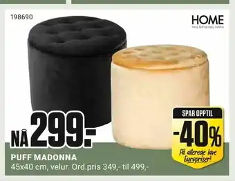 Europris Puff madonna tilbud