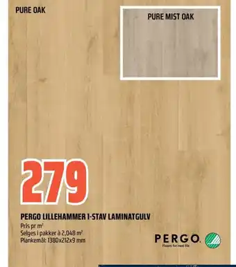Pergo lillehammer 1-stav laminatgulv