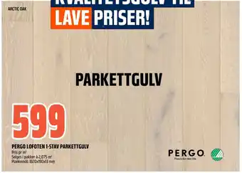 Obs Bygg Pergo lofoten 1-stav parkettgulv tilbud