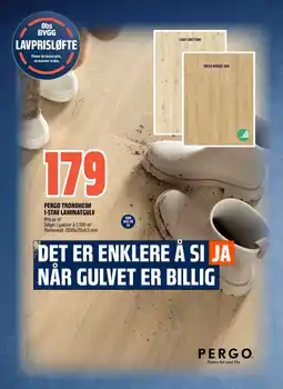 Obs Bygg Pergo trondheim 1-stav laminatgulv tilbud