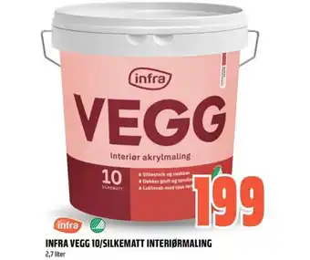Obs Bygg Infra vegg 10/silkematt interiørmaling tilbud