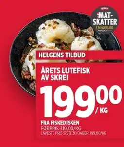 Meny Fra fiskedisken tilbud