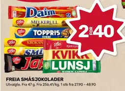 Coop Marked FREIA Småsjokolader tilbud