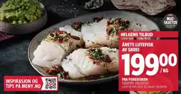 Meny Årets lutefisk av skrei tilbud