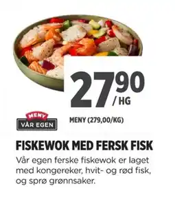 Meny Fiskewok med fersk fisk tilbud