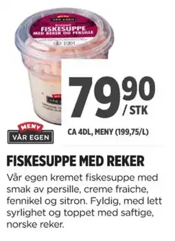 Meny Fiskesuppe med reker tilbud