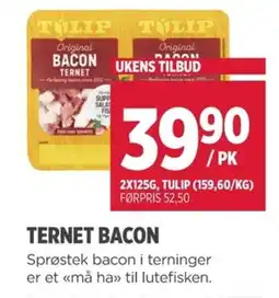 Meny Ternet bacon tilbud