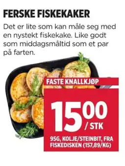 Meny Ferske fiskekaker tilbud