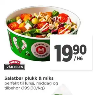 Meny Salatbar plukk & miks tilbud