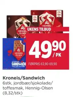Meny Kroneis/sandwich tilbud