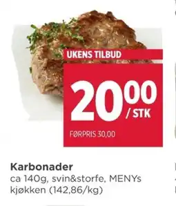 Meny Karbonader tilbud