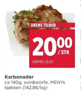 Meny Karbonader tilbud