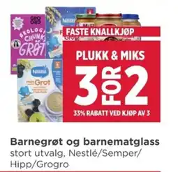 Meny Barnegrøt og barnematglass tilbud