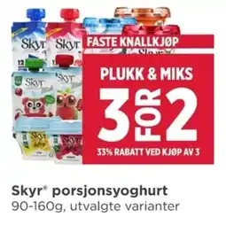 Meny SKYR Porsjonsyoghurt tilbud