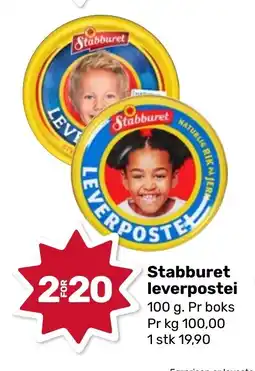 Coop Marked STABBURET Leverpostei tilbud
