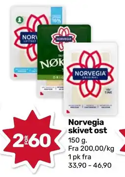 Coop Marked NORVEGIA Skivet ost tilbud