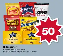 Coop Marked NIDAR Godteri tilbud