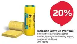 Byggmax Isolasjon Glava 34 Proff Rull tilbud