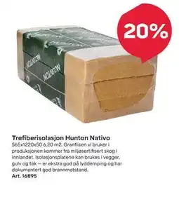 Byggmax Trefiberisolasjon Hunton Nativo tilbud