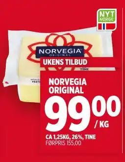 Meny NORVEGIA ORIGINAL, NOK 99 tilbud