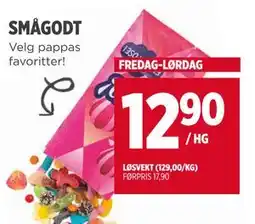 Meny SMÅGODT, NOK 12.9 tilbud