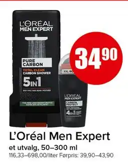 Spar L'Oréal Men Expert, NOK 34.9 tilbud