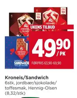 Meny Kroneis/Sandwich, NOK 49.9 tilbud