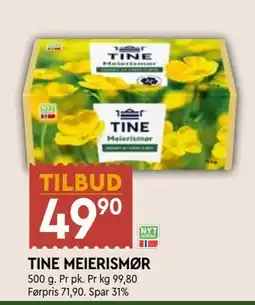 Coop Mega TINE MEIERISMØR, NOK 49.9 tilbud