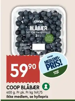 Coop Mega COOP BLÅBÆR, Medlemspris tilbud