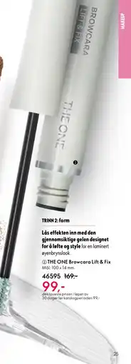 Oriflame THE ONE Browcara Lift & Fix tilbud