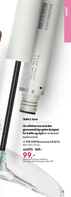 Oriflame THE ONE Browcara Lift & Fix tilbud
