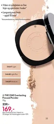 Oriflame THE ONE Everlasting Pressed Powder tilbud