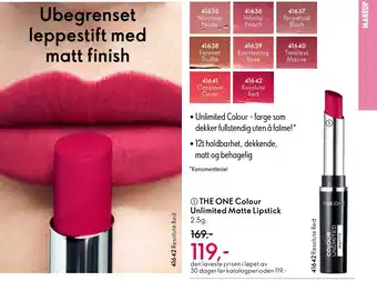 Oriflame THE ONE Colour Unlimited Matte Lipstick tilbud