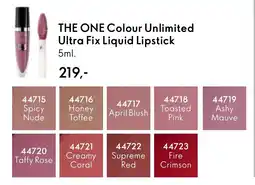 Oriflame THE ONE Colour Unlimited Ultra Fix Liquid Lipstick tilbud