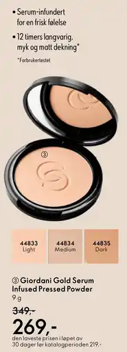 Oriflame Giordani Gold Serum Infused Pressed Powder tilbud