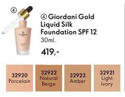 Oriflame Giordani Gold Liquid Silk Foundation SPF 12 tilbud
