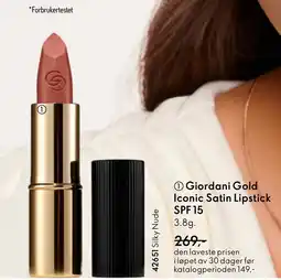 Oriflame Giordani Gold Iconic Satin Lipstick SPF 15 tilbud