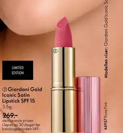 Oriflame Giordani Gold Iconic Satin Lipstick SPF 15 tilbud