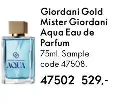 Oriflame Giordani Gold Mister Giordani Aqua Eau de Parfum tilbud
