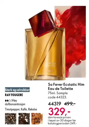 Oriflame So Fever Ecstatic Him Eau de Toilette tilbud