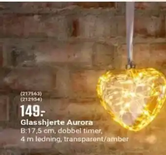 Europris Glasshjerte Aurora tilbud