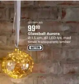 Europris Glassball Aurora tilbud