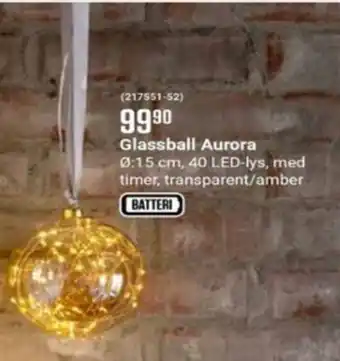 Europris Glassball Aurora tilbud