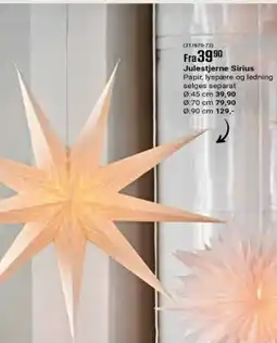 Europris Julestjerne Sirius tilbud