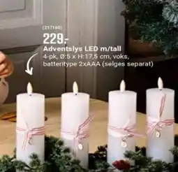Europris Adventslys LED m/tall tilbud
