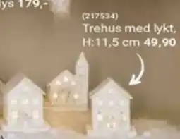 Europris Trehus med lykt tilbud