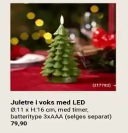 Europris Juletre i voks med LED tilbud
