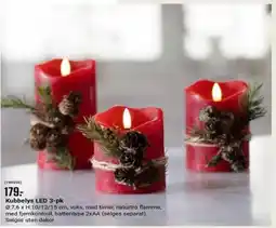 Europris Kubbelys LED 3-pk tilbud