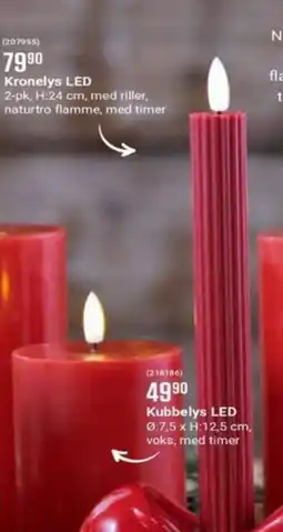 Europris Kronelys LED tilbud